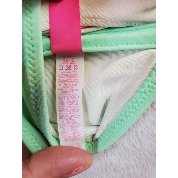 Victoria's Secret Bikini Top Women Medium Green Spaghetti Strap Sdjustable Strap - Picture 5 of 5